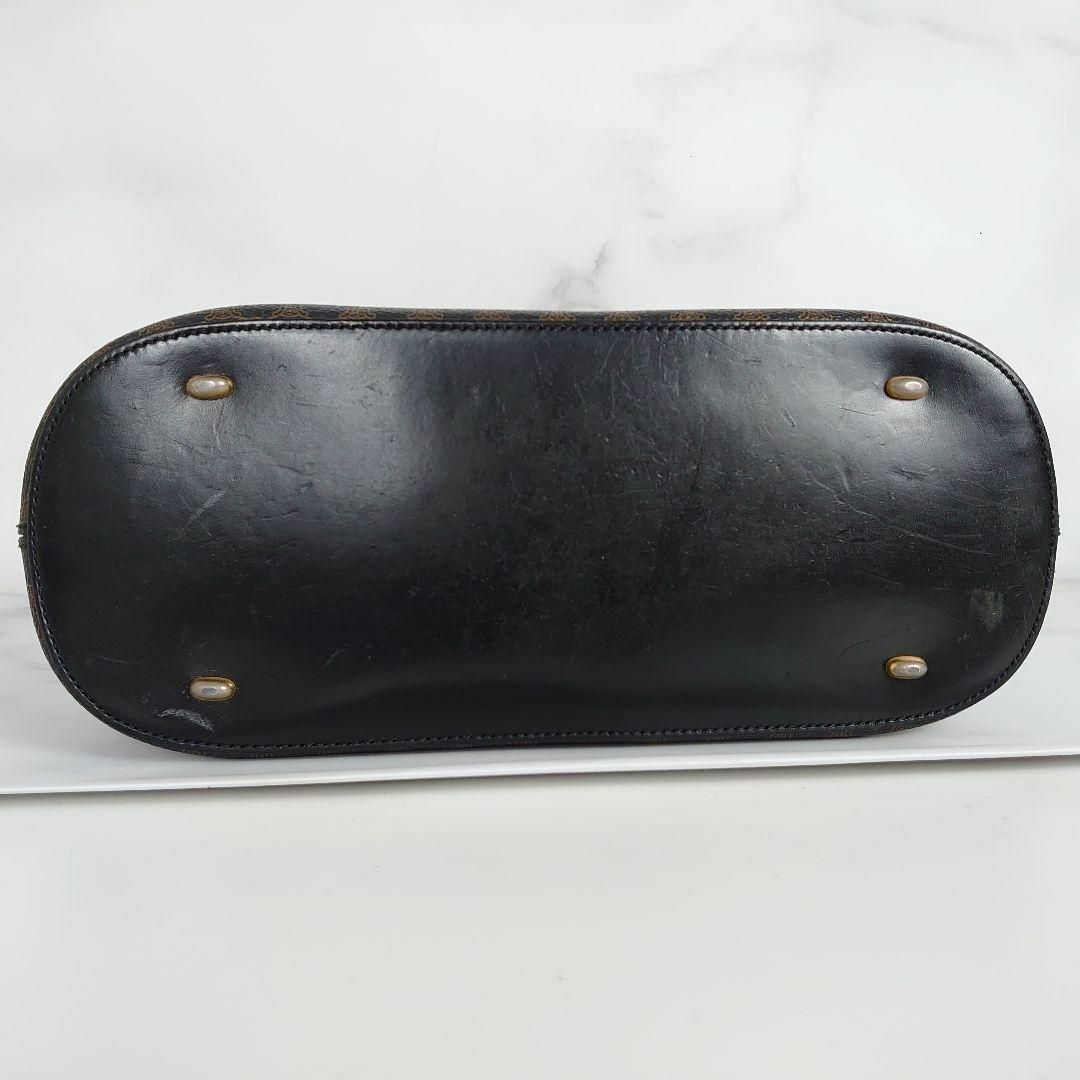 CELINE セリーヌ マカダム柄 黒 ブラック ハンドバッグ PVC レザー CELINE セリーヌ マカダム柄 黒 ブラック ハンドバッグ PVC レザー