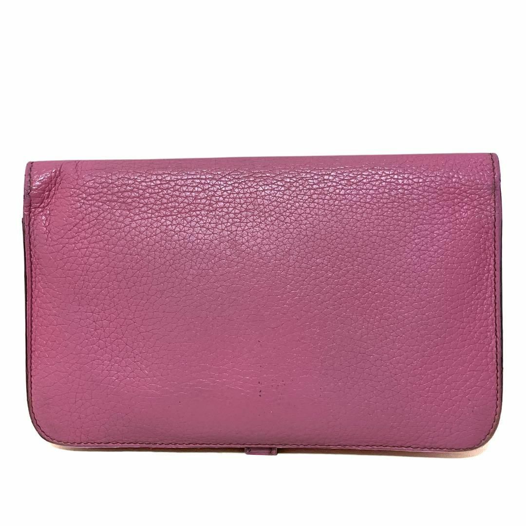 HERMES エルメス ドゴンGM トゴ レザー ピンク 長財布 □I刻印 HERMES エルメス ドゴンGM トゴ レザー ピンク 長財布 □I刻印