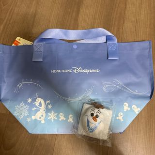 アナトユキノジョオウ(アナと雪の女王)の香港ディズニー　オラフ　アナと雪の女王　ショッピングバック　非売品リストバンド　(キャラクターグッズ)