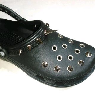 クロックス(crocs)のシルバー同時購入専用　アップグレード　Spiky customⅠクロックス(サンダル)