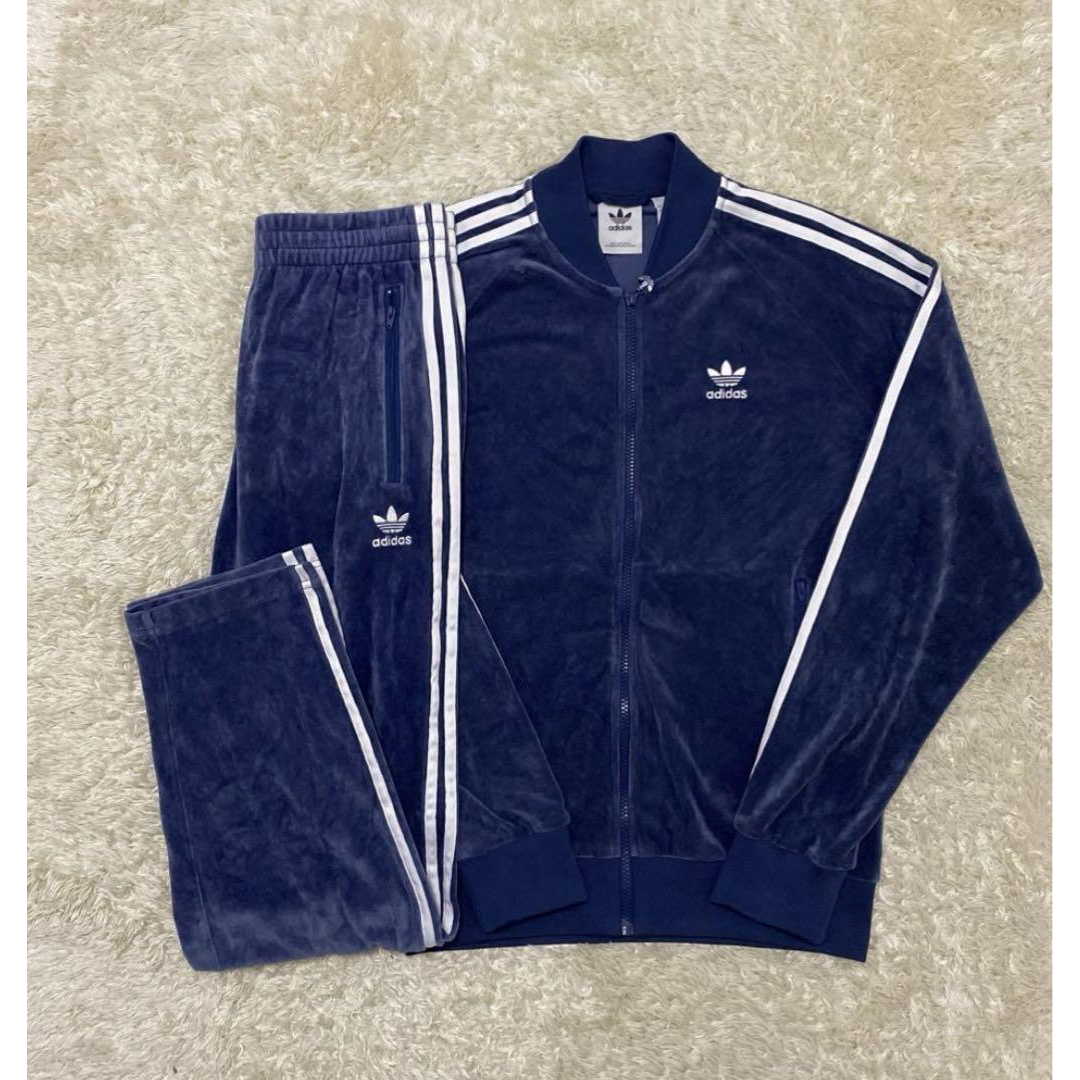 adidas Originals - アディダス ベロア セットアップ インディゴ adidas Originals - アディダス ベロア セットアップ インディゴ