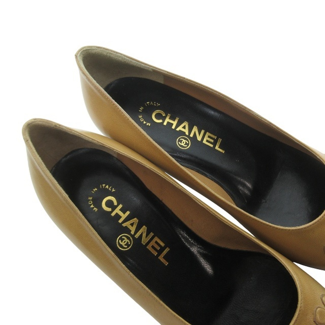 CHANEL バイカラー パンプス ベージュ 黒 約22.5㎝ IBO57 CHANEL バイカラー パンプス ベージュ 黒 約22.5㎝ IBO57
