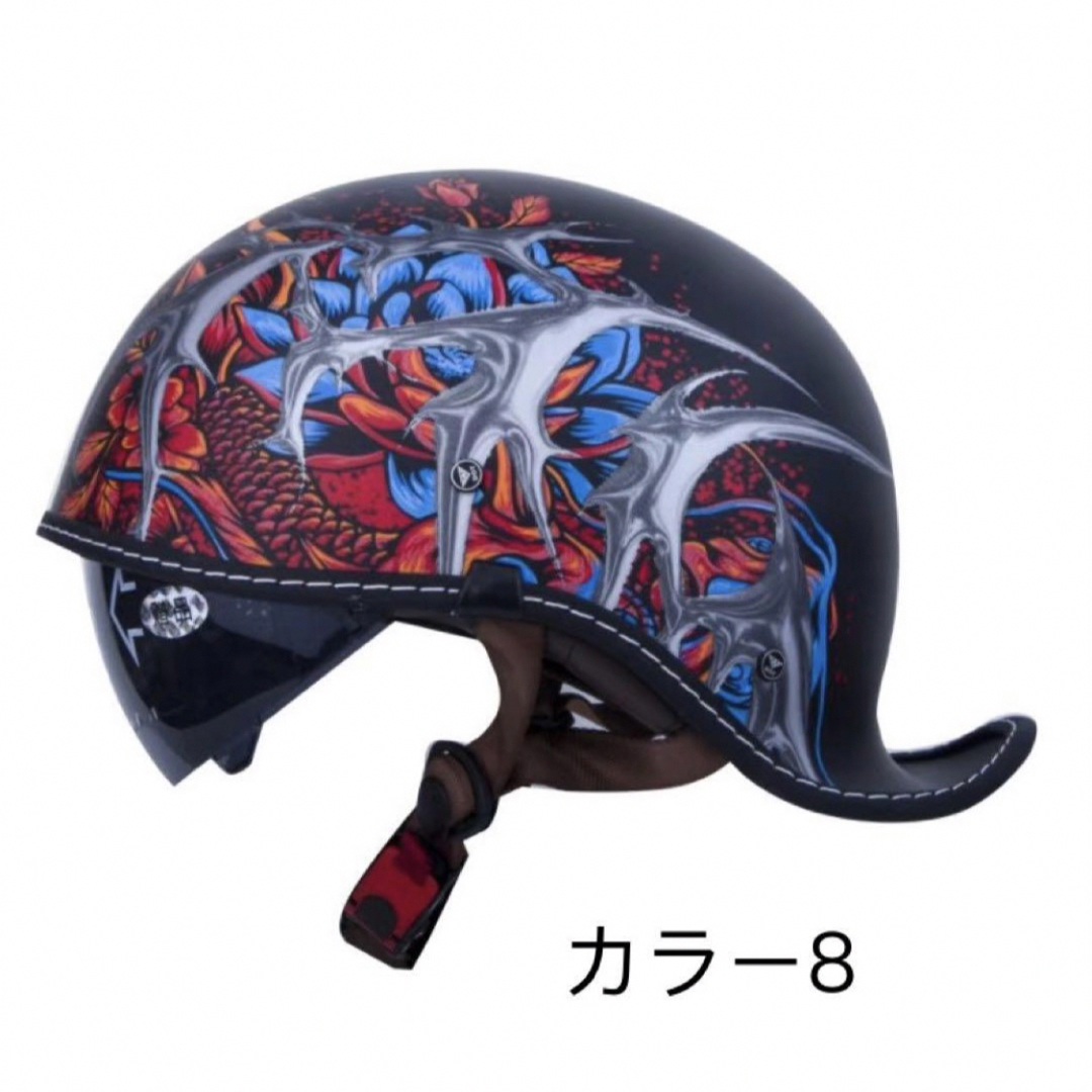 内蔵レンズハーレー トレロヘルメット ハーフヘルメット半 内蔵レンズハーレー トレロヘルメット ハーフヘルメット半