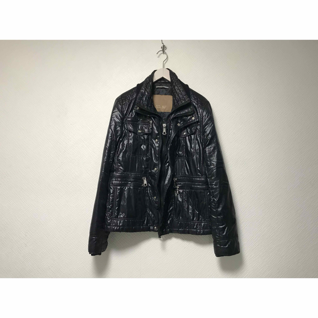ZARA - 本物ザラマンZARAMANナイロンライダースジップジャケット ZARA - 本物ザラマンZARAMANナイロンライダースジップジャケット