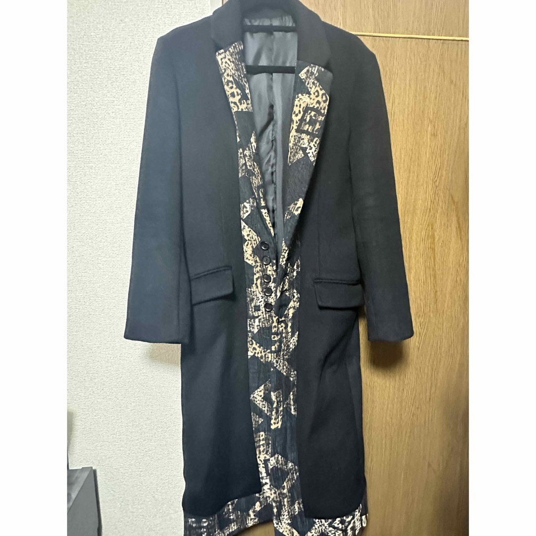 NO ID. - 美品 no id. 完売モデル ロングコート ヒョウ柄 総柄 NO ID. - 美品 no id. 完売モデル ロングコート ヒョウ柄 総柄