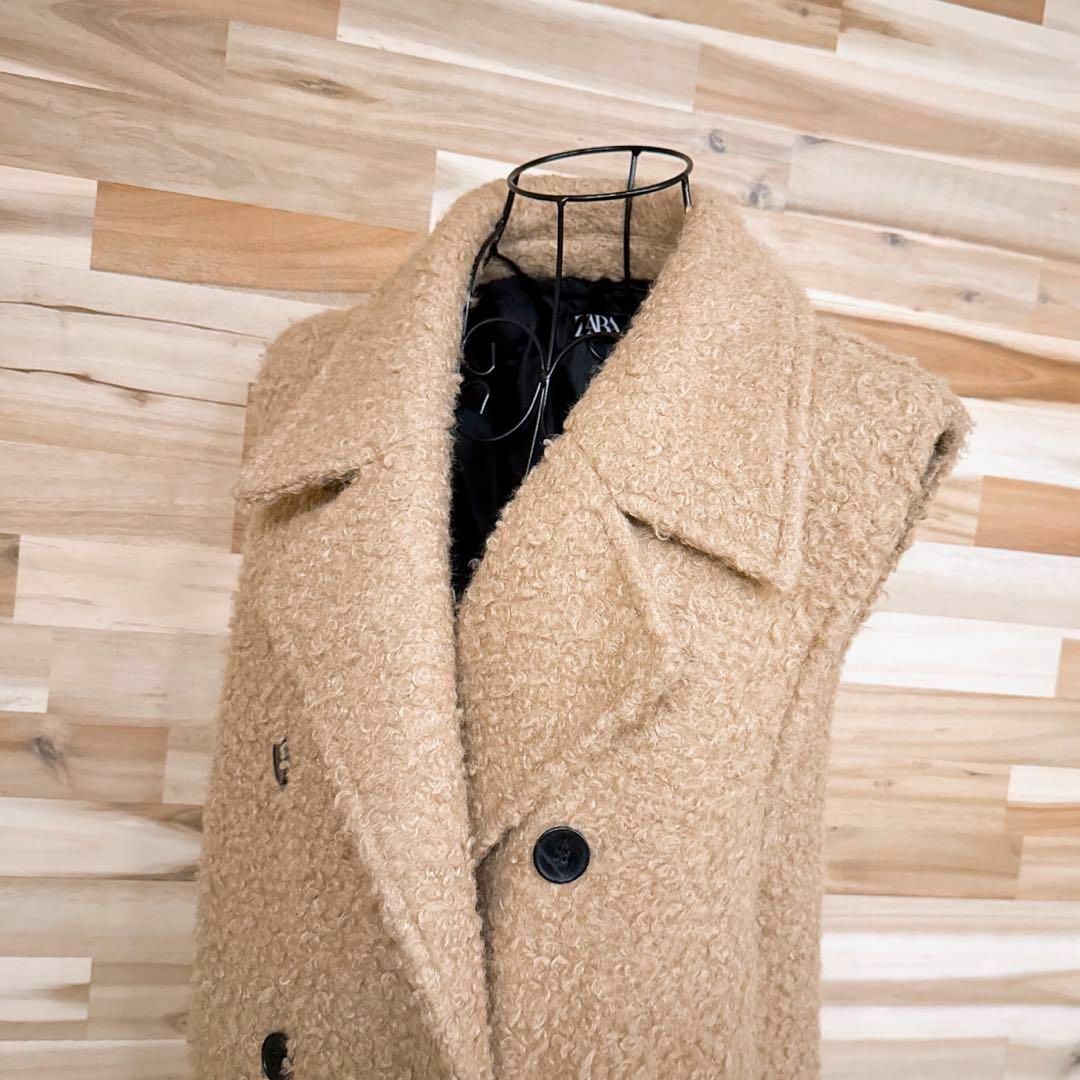 ZARA - 【ザラ】モコモコ ボア プードル ロング ベスト コート ZARA - 【ザラ】モコモコ ボア プードル ロング ベスト コート