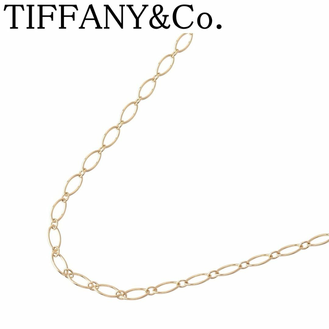 Tiffany & Co. - ティファニー オーバル リンク チェーン ネックレス 61cm 750YG 新品仕上げ済 TIFFANY【19745】
