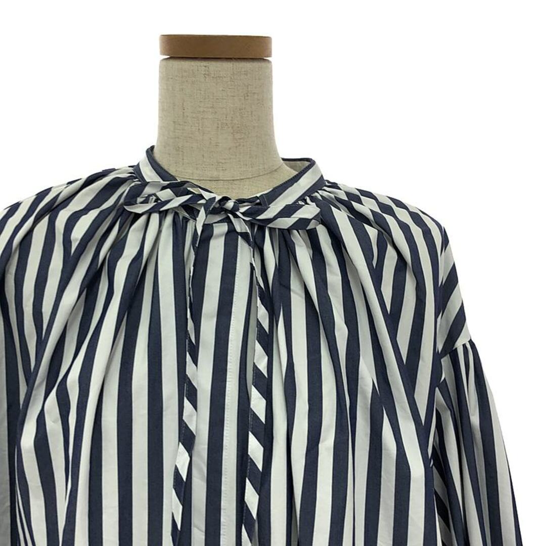 HYKE - HYKE / ハイク | 2022SS | T/C STRIPED GATHERED DRESS HYKE - HYKE / ハイク | 2022SS | T/C STRIPED GATHERED DRESS