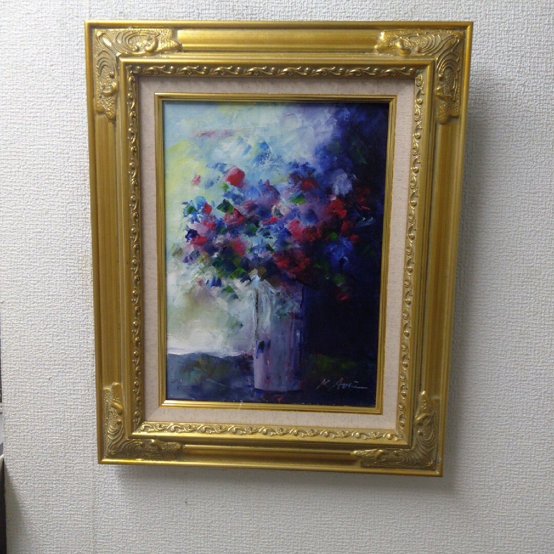肉質油絵 立て F4 バランス 青木今陽 作 額装仕上げ品 さ 肉質油絵 立て F4 バランス 青木今陽 作 額装仕上げ品 さ