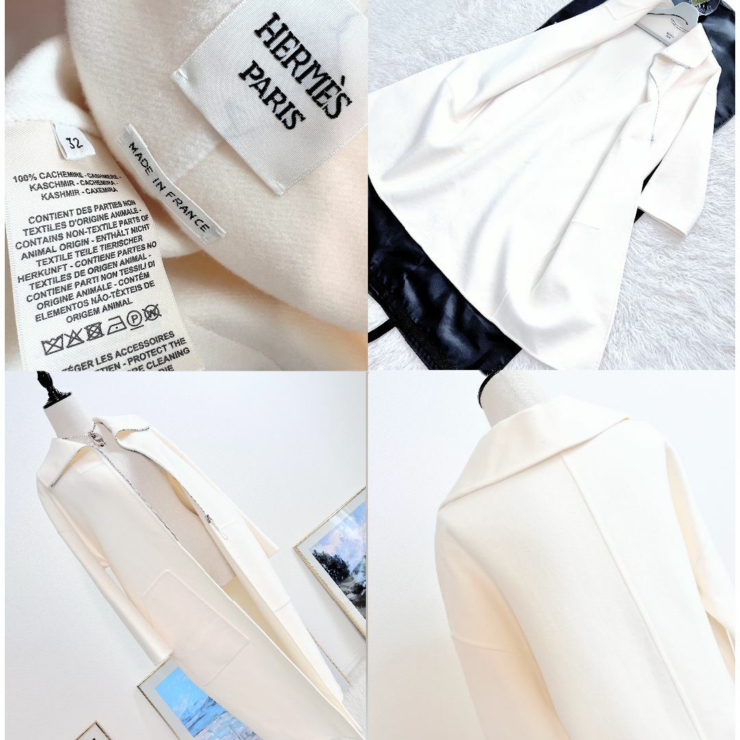 HERMES - ☆HERMES☆2022☆未使用☆カシミヤ100☆本革☆ダブル HERMES - ☆HERMES☆2022☆未使用☆カシミヤ100☆本革☆ダブル