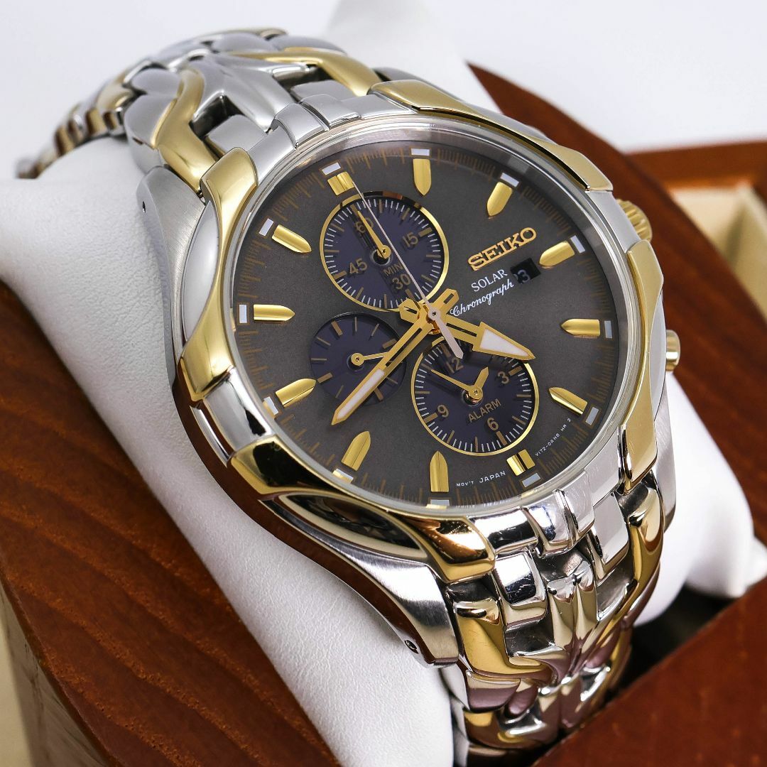 稼働 SEIKO 腕時計 ソーラー クロノグラフ デイト V172-0AK028 稼働 SEIKO 腕時計 ソーラー クロノグラフ デイト V172-0AK028