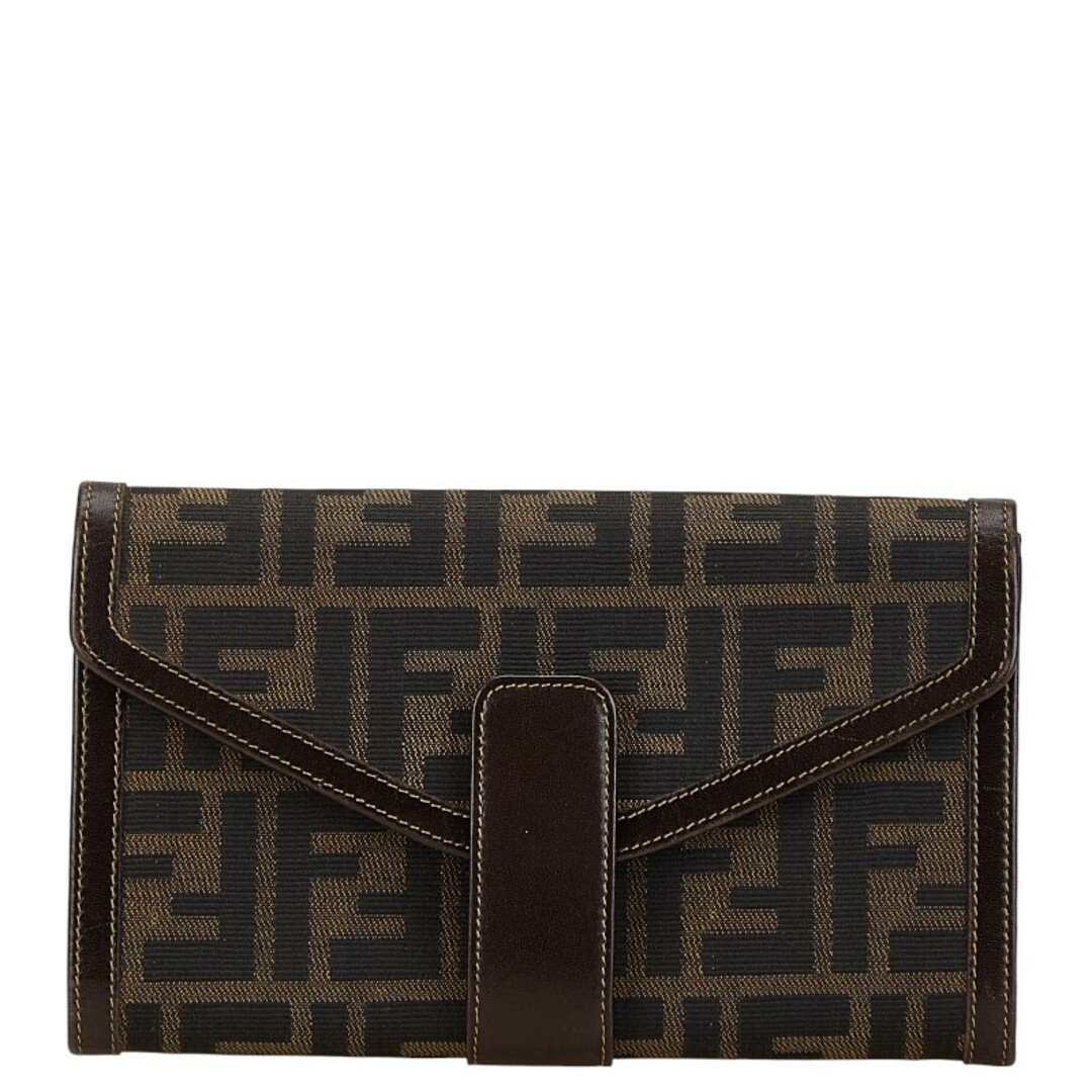 FENDI - フェンディ ズッカ 二つ折り財布 キャンバス レディース FENDI 