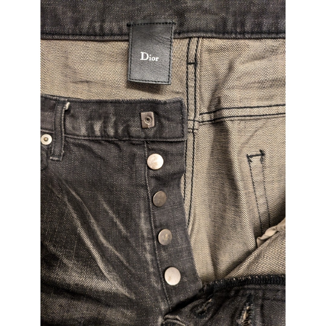 DIOR HOMME - エディ期 DIOR HOMME 爪痕 ブラック デニム パンツ DIOR HOMME - エディ期 DIOR HOMME 爪痕 ブラック デニム パンツ
