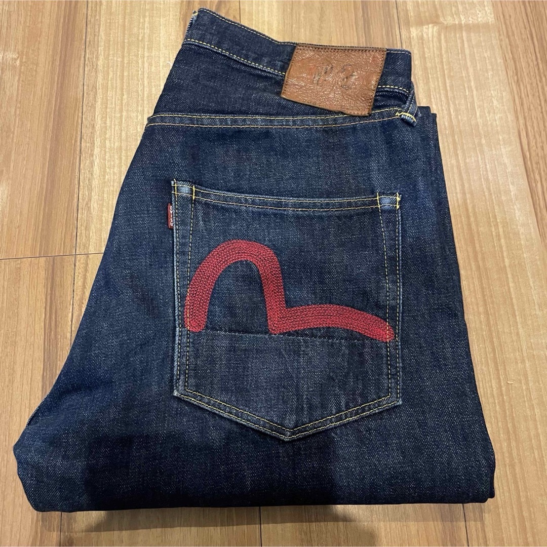 サイズ32 赤刺繍 2001 NO2 美品 濃紺 エヴィス エビス サイズ32 赤刺繍 2001 NO2 美品 濃紺 エヴィス エビス