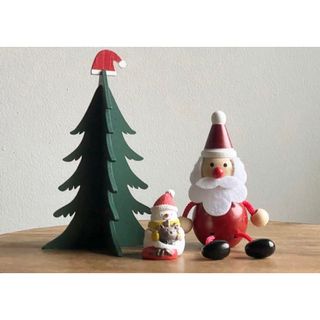 【新品】木製のクリスマスセット(置物)