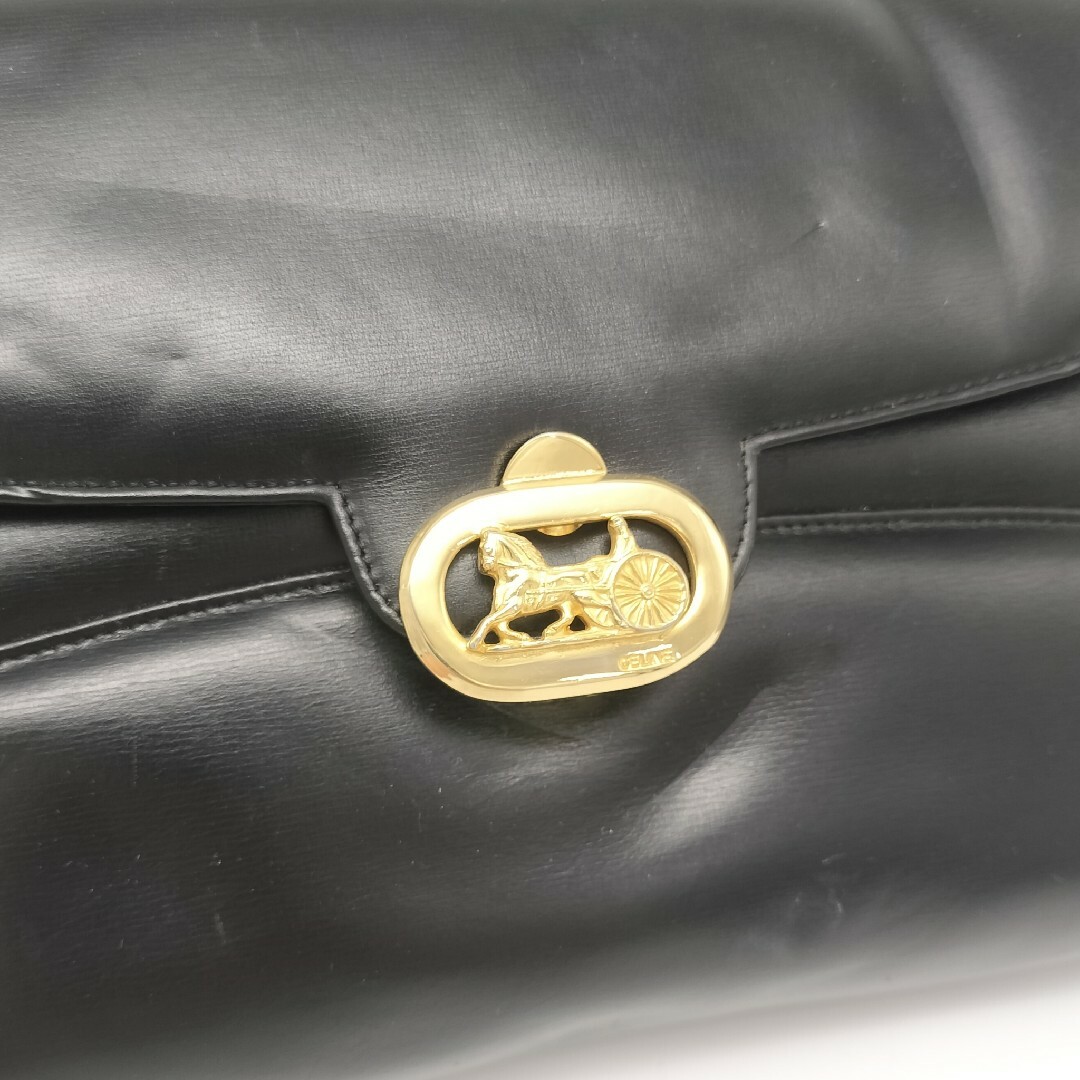 CELINE - 極美品✨セリーヌ ショルダーバッグ レザー ブラック CELINE - 極美品✨セリーヌ ショルダーバッグ レザー ブラック