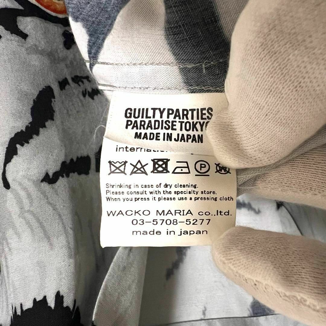 人気色 ワコマリア ティムリーハイ 長袖 トラ 総柄 レーヨン シャツ L タグ付ワコマリア × ティムリーハイ トラ 総柄 オープンカラー 長袖