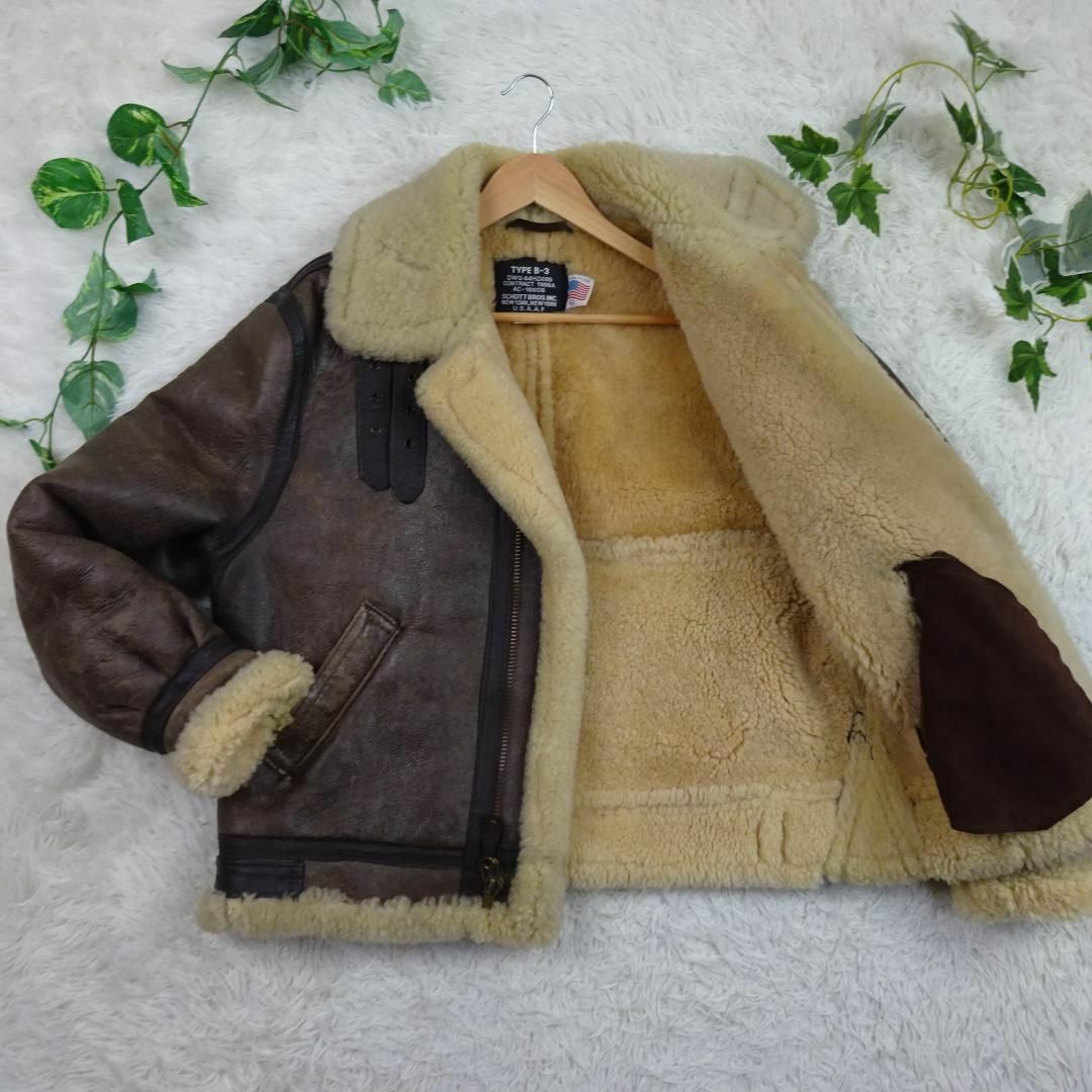 Schott 42 B-3 フライトジャケット シープスキン はなはだしく Schott 42 B-3 フライトジャケット シープスキン はなはだしく