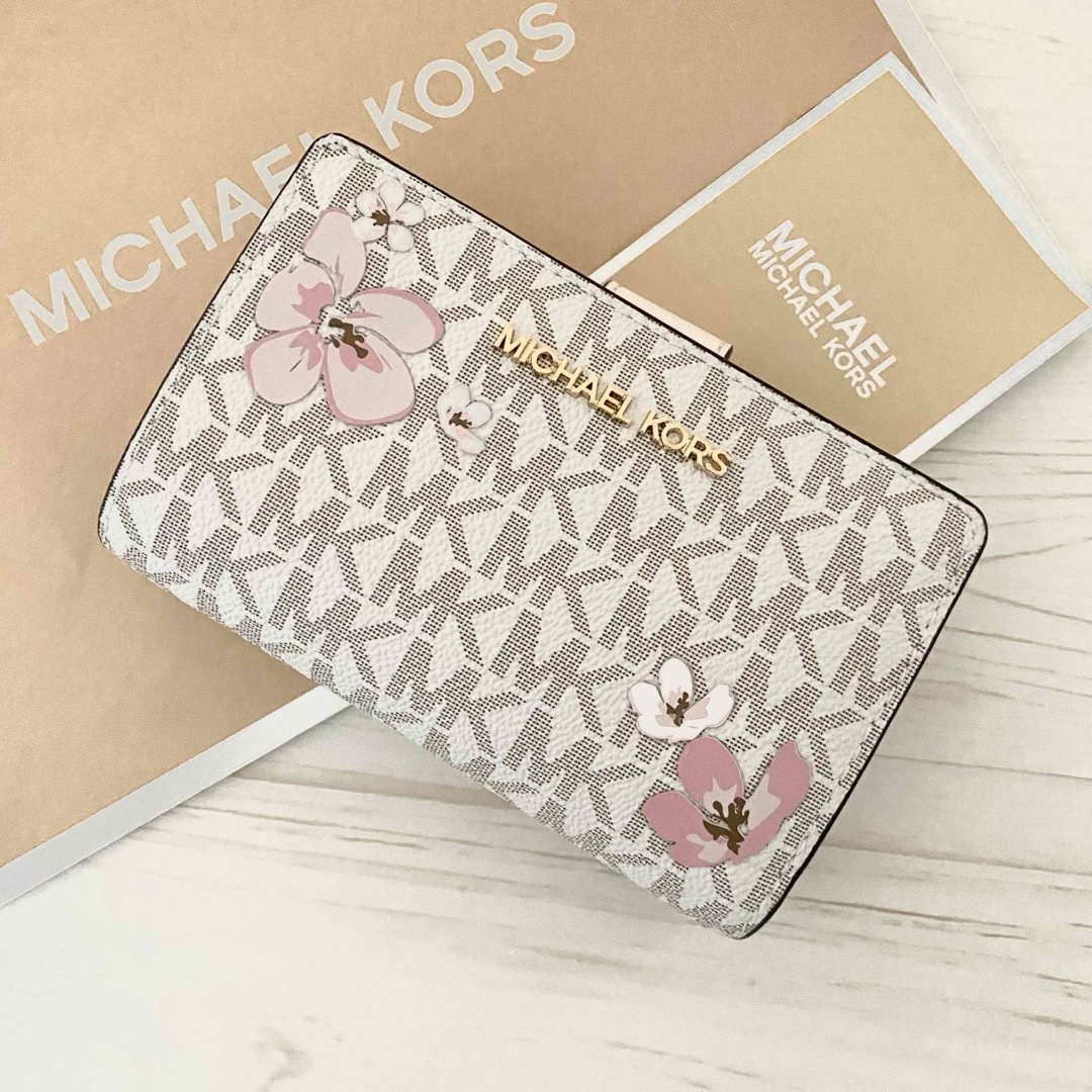 限定セール!新品 MICHAEL KORS 折り財布 花柄 二つ折り財布 限定セール!新品 MICHAEL KORS 折り財布 花柄 二つ折り財布