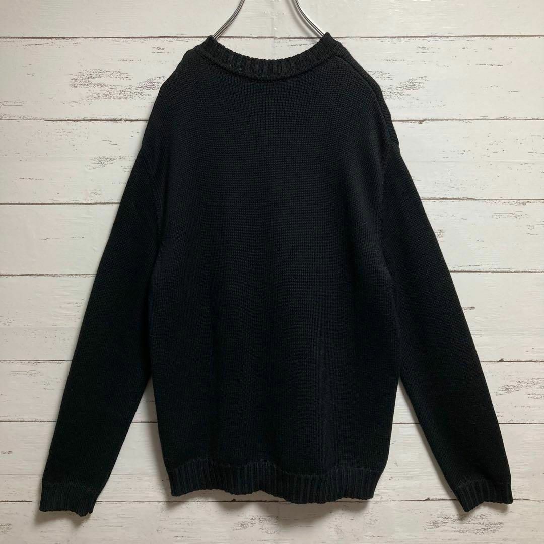 Lサイズ相当】FENDI フェンディ☆刺繍ロゴ ニット 黒 ブラック Lサイズ相当】FENDI フェンディ☆刺繍ロゴ ニット 黒 ブラック