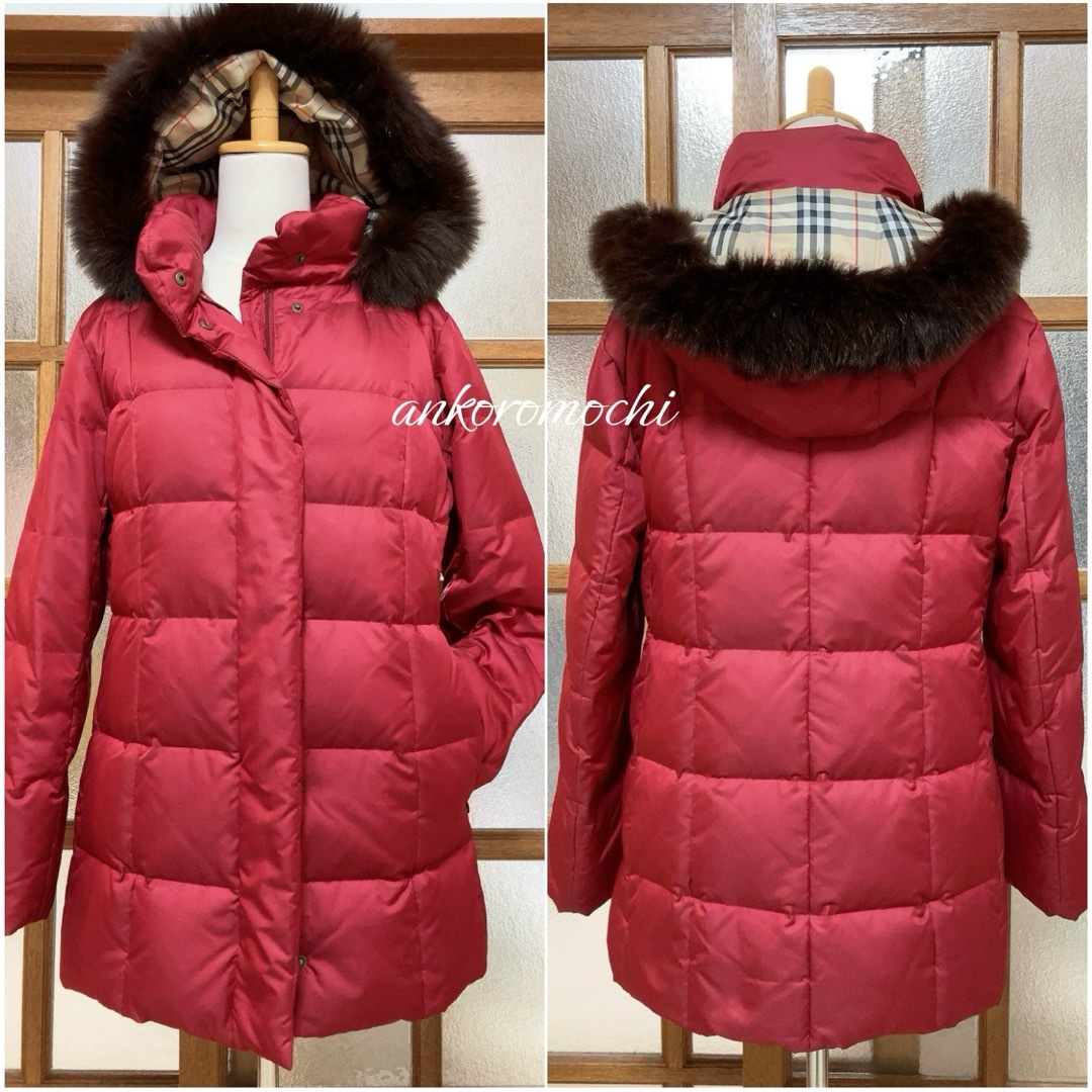 高級【ブルーフォックスファー付☆ダウンコート】BURBERRY 高級【ブルーフォックスファー付☆ダウンコート】BURBERRY