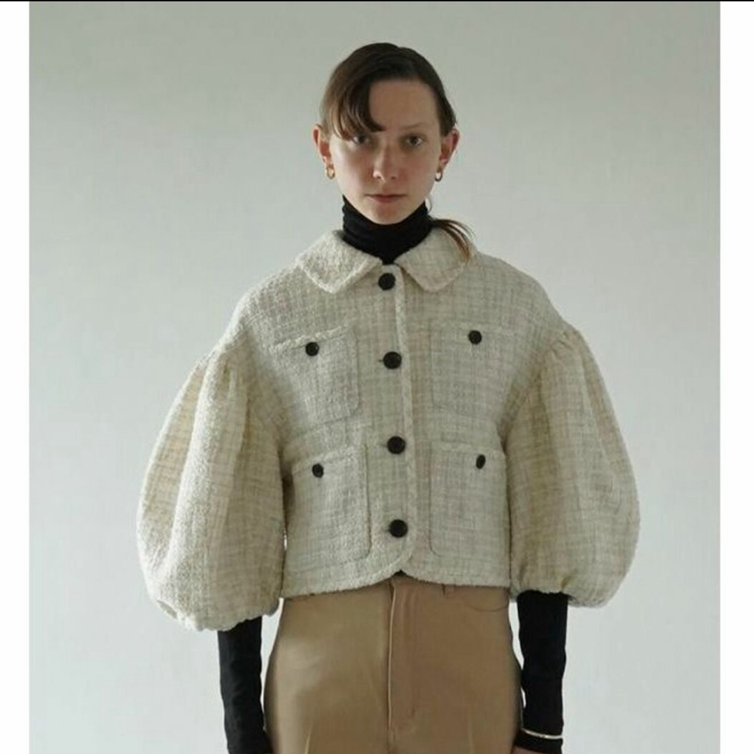 CLANE MIX TWEED PUFF SLEEVE JACKET CLANE MIX TWEED PUFF SLEEVE JACKET