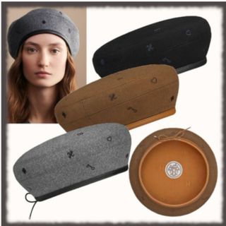 HERMES - エルメス HERMES ベレー帽 シェーヌダンクル HERMES - エルメス HERMES ベレー帽 シェーヌダンクル