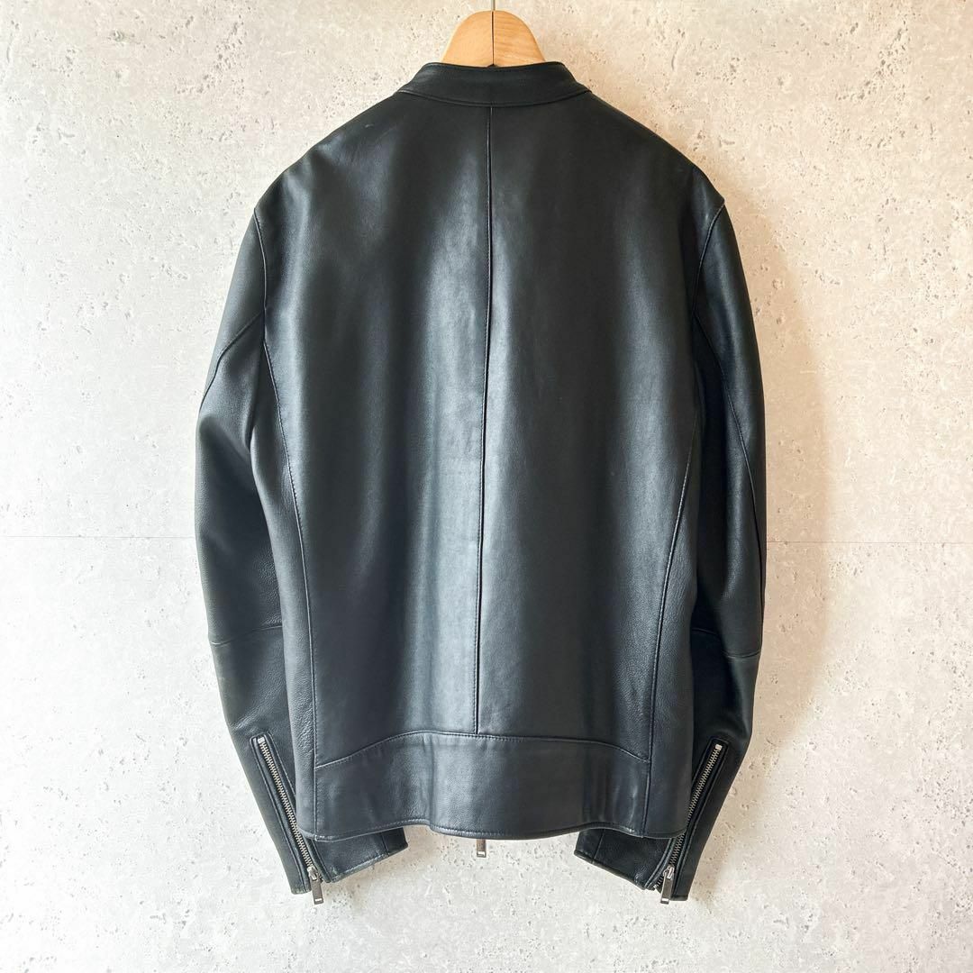 STUDIOUS シングルライダース ノーカラー レザージャケット 羊革 3 STUDIOUS シングルライダース ノーカラー レザージャケット 羊革 3