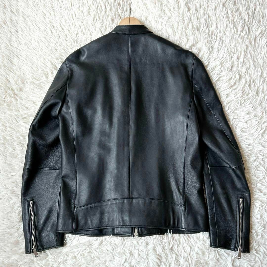 STUDIOUS シングルライダース ノーカラー レザージャケット 羊革 3 STUDIOUS シングルライダース ノーカラー レザージャケット 羊革 3