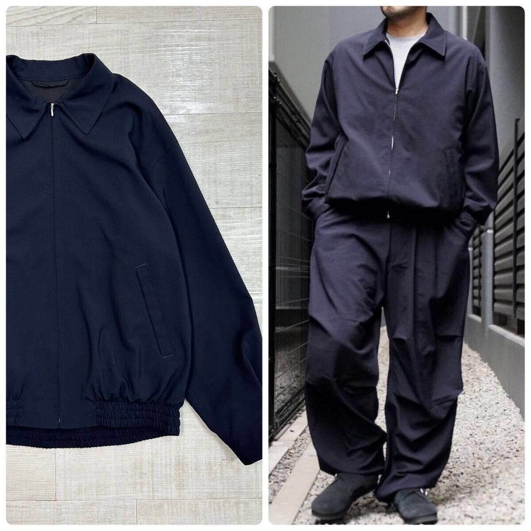 comoli 23SS ウールスイングトップ NAVY 1