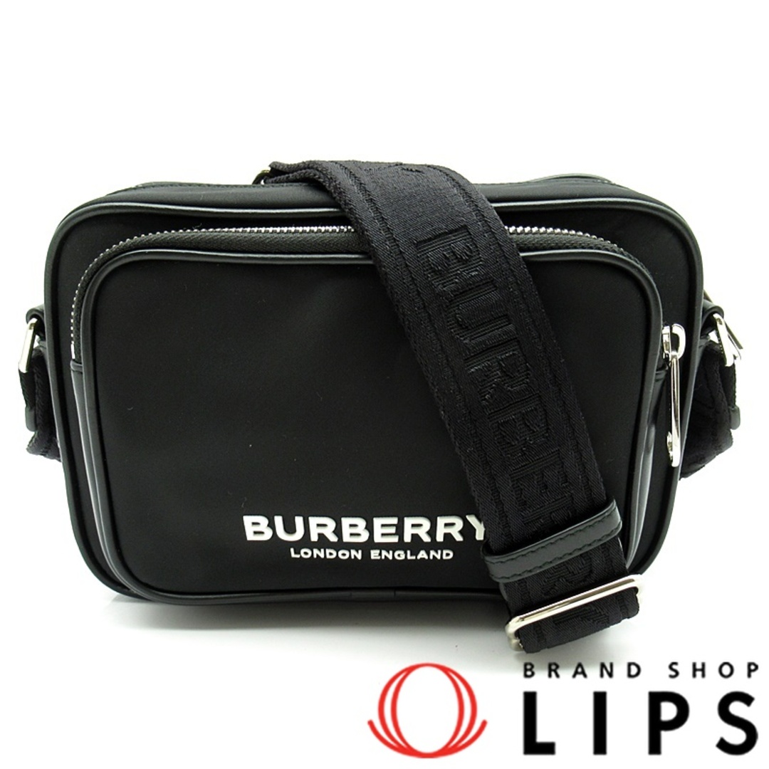 BURBERRY - バーバリー パディ クロスボディバッグ  8049094 ナイロン/レザー メンズボディバッグ ブラック【中古】