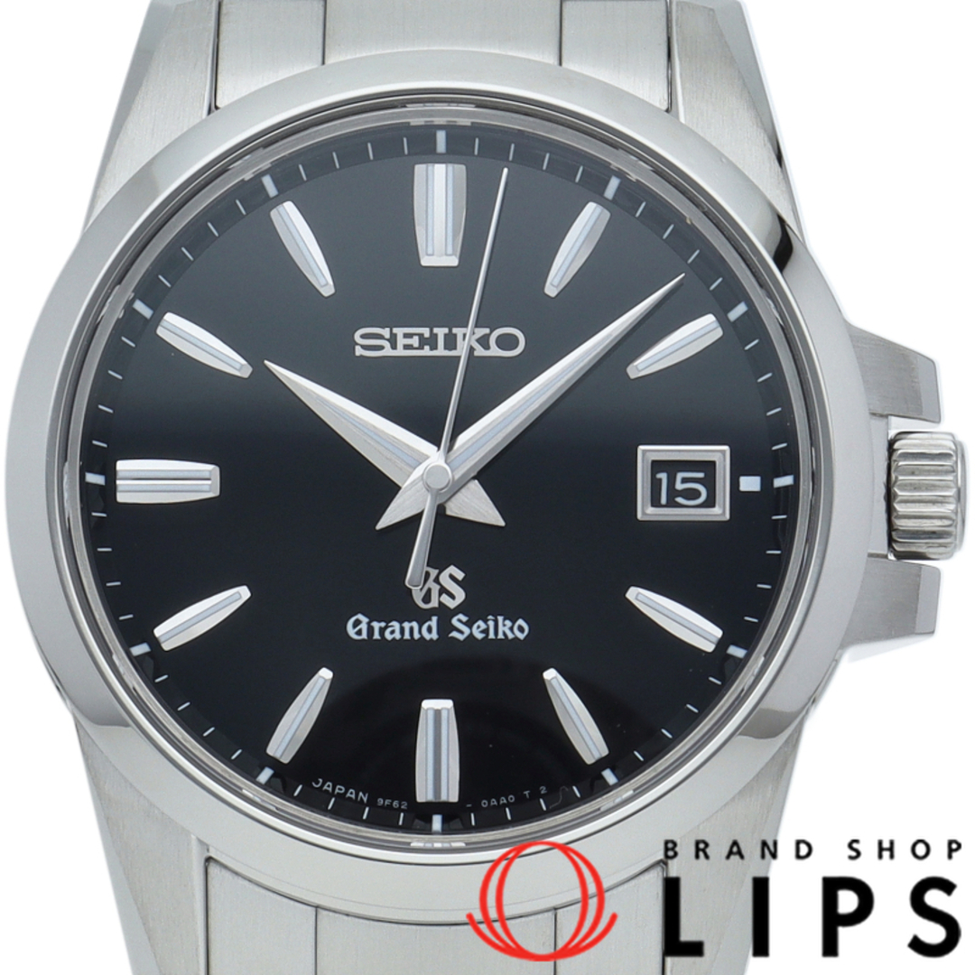 SEIKO - セイコー グランドセイコー メンズ時計 クォーツ Grand Seiko Mens Quartz SBGX055/9F62-0AA1 保証書 修理書 SS メンズ時計 ブラック 仕上げ済 美品 【中古】