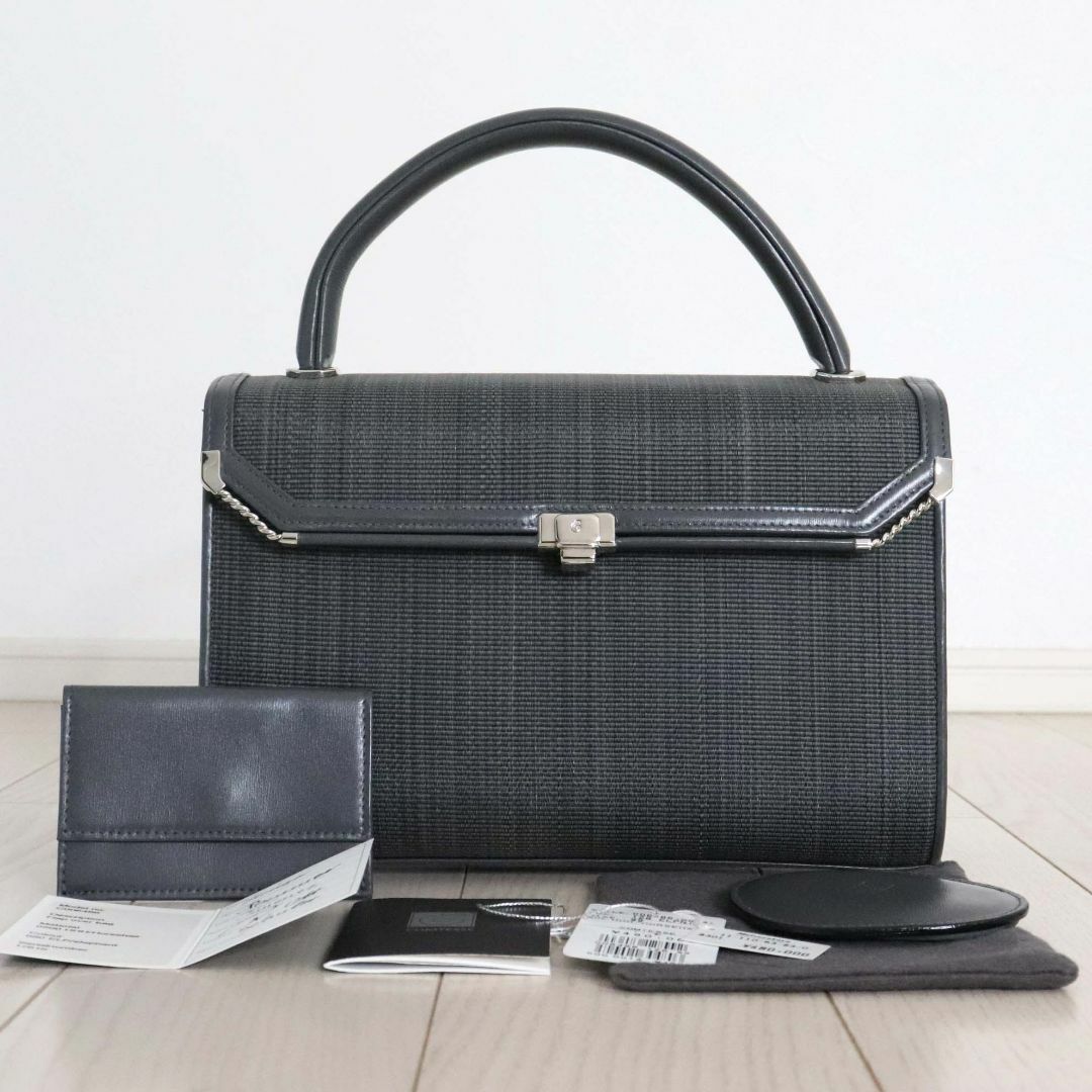COMTESSE - 美品 コンテス ジャッキー ホースヘアー フラップ オーバー バッグ グレー