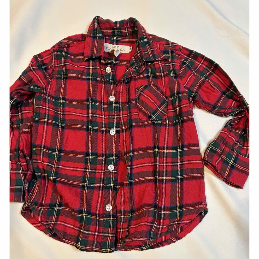H&M - 赤チェックシャツ98サイズ ネルシャツの通販 by ※一部発送 H&M - 赤チェックシャツ98サイズ ネルシャツの通販 by ※一部発送