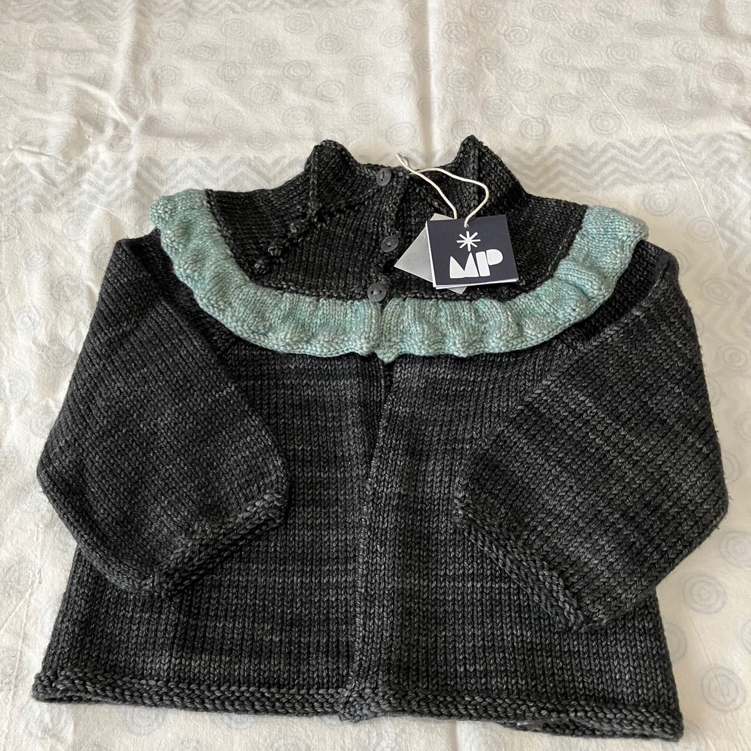 カーディガン Caramel baby&child  - misha&puff ruffle cardigan Graphite 3-4y