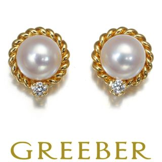 MIKIMOTO - ミキモト ピアス パール 真珠 6.2mm ダイヤ MIKIMOTO - ミキモト ピアス パール 真珠 6.2mm ダイヤ
