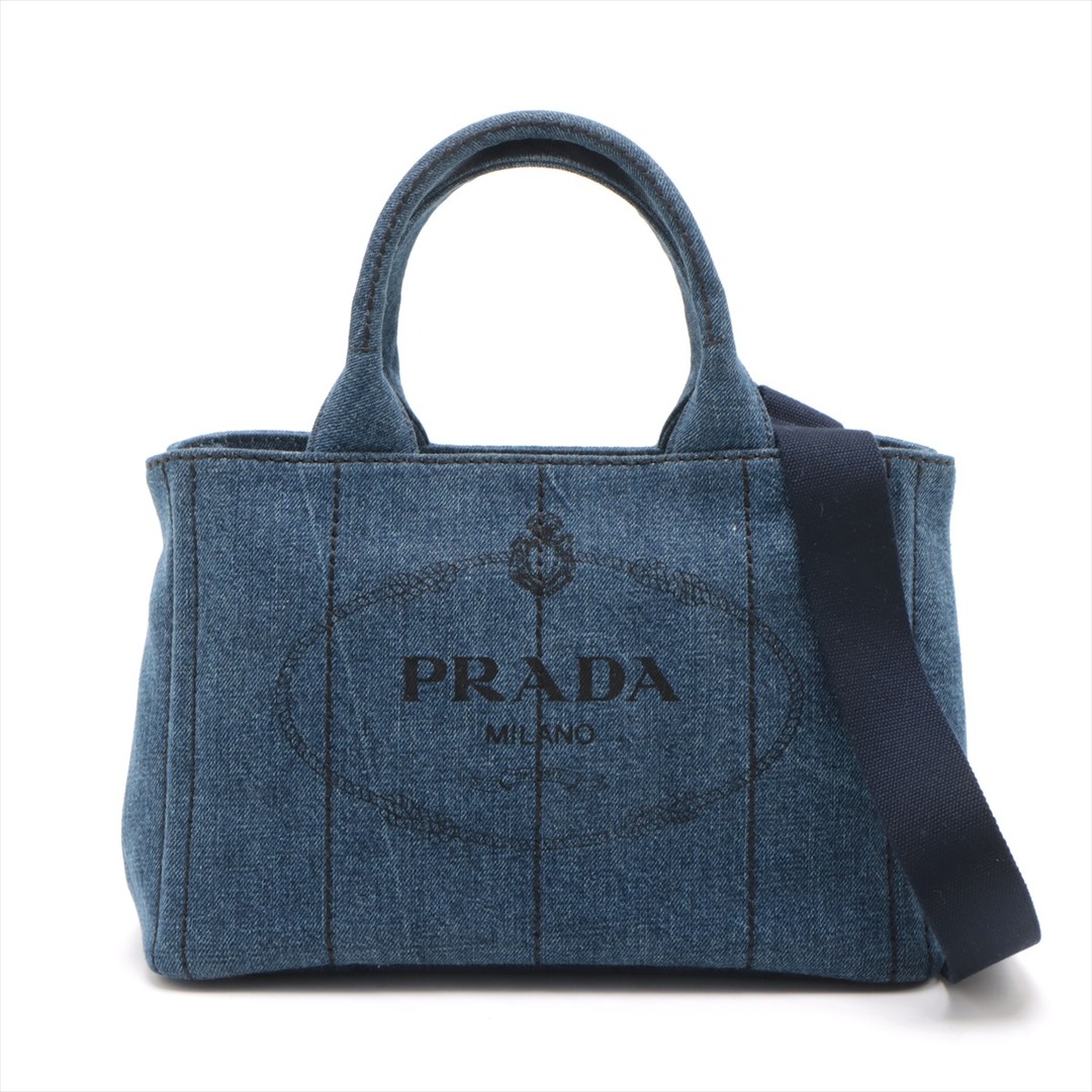 PRADA - プラダ  デニム  ブルー レディース ハンドバッグ
