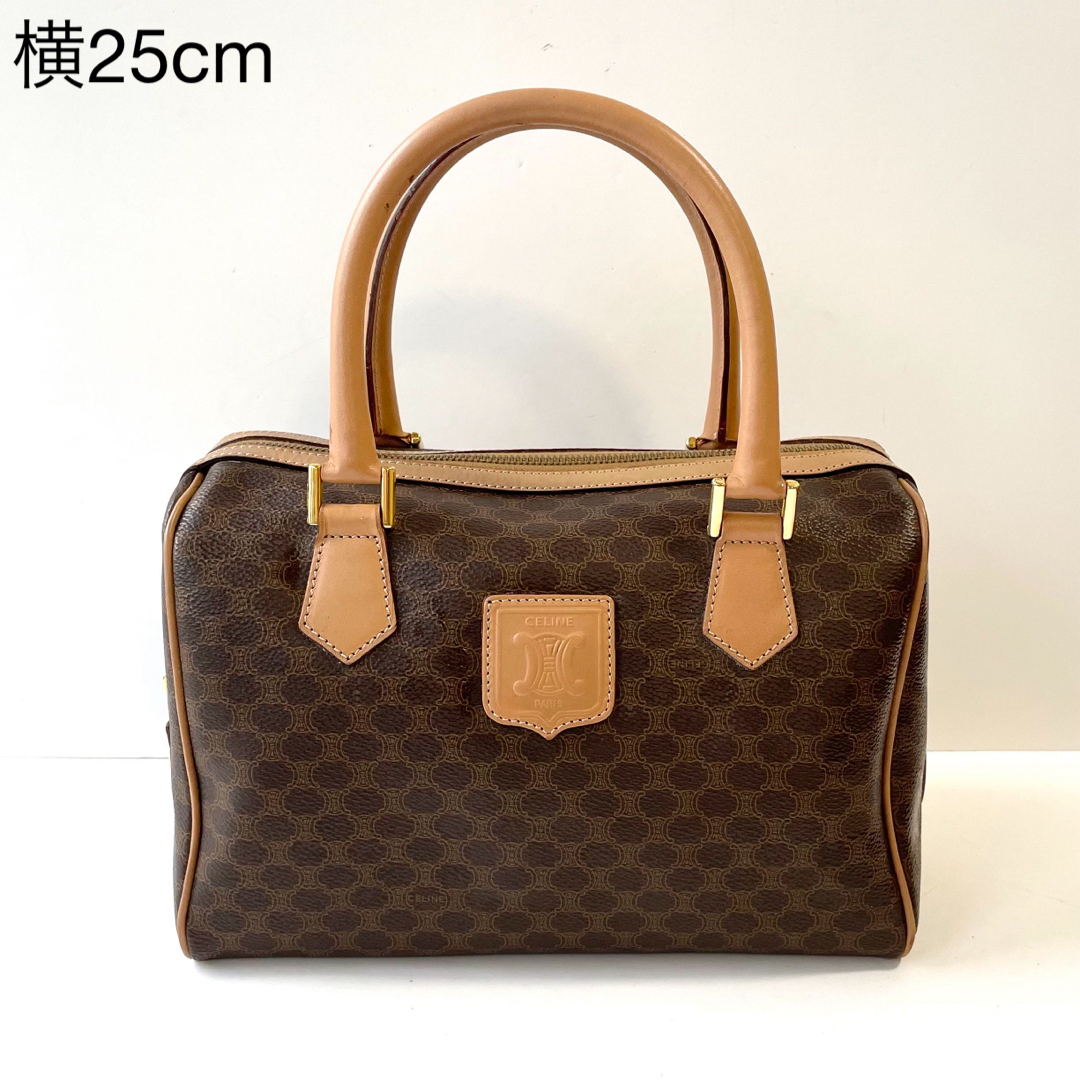 CELINE - 【極美品】CELINE セリーヌ ハンドバッグ トリオンフ マカダム柄 レザー