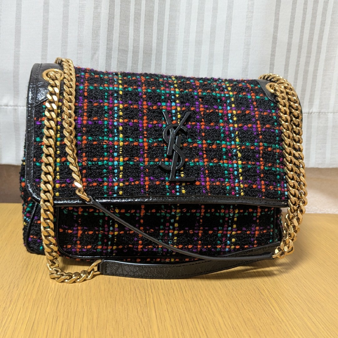 SAINT LAURENT - サンローランNIKIツイードチェーンショルダー SAINT LAURENT - サンローランNIKIツイードチェーンショルダー