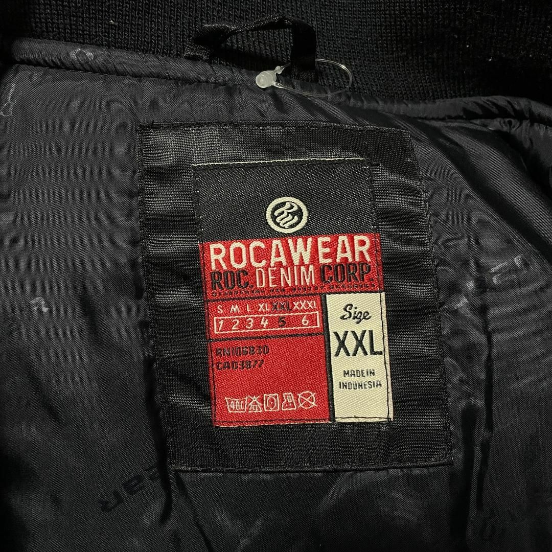 Rocawear - ロカウェアナイロンスタジャン黒ブラックワッペンb系 Rocawear - ロカウェアナイロンスタジャン黒ブラックワッペンb系