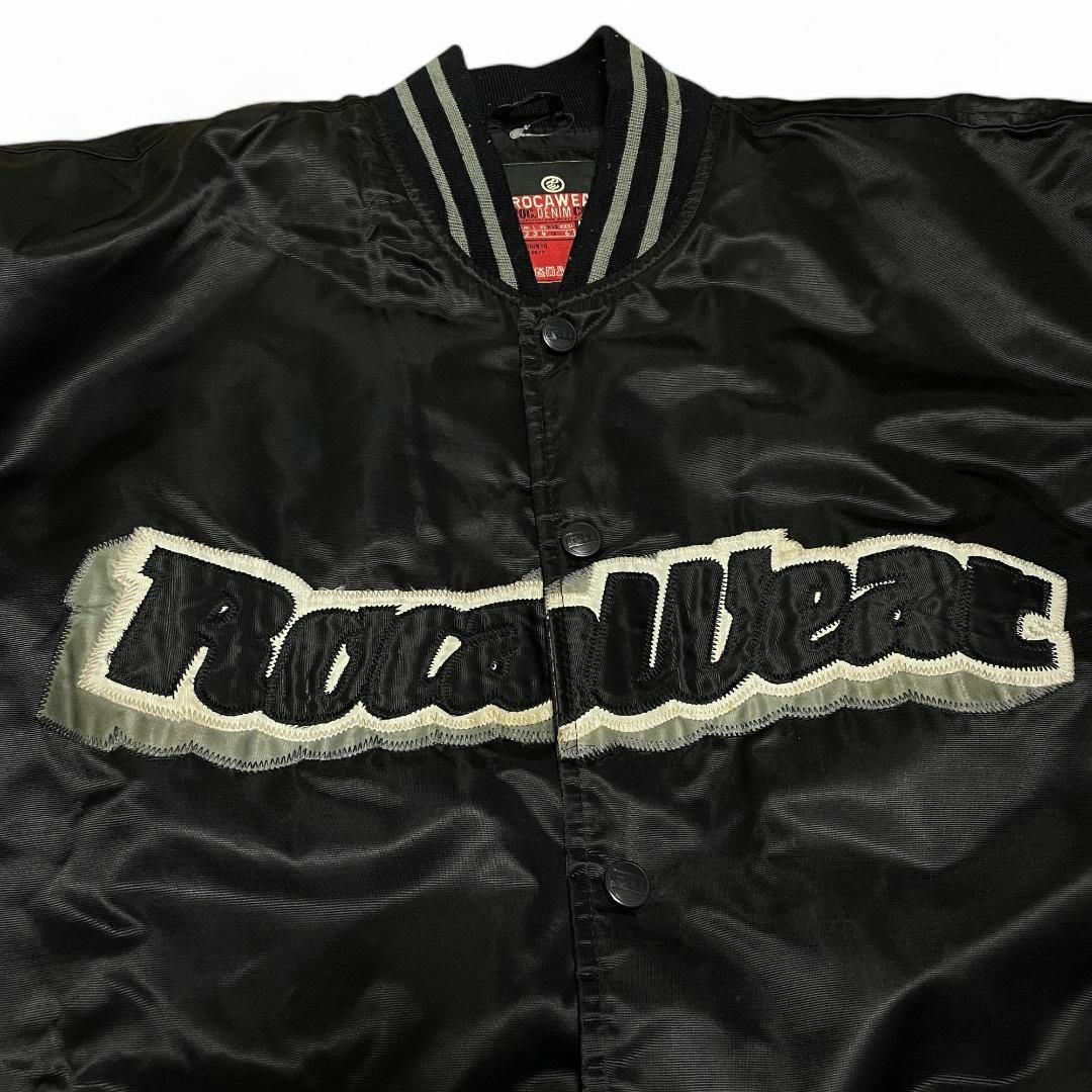 Rocawear - ロカウェアナイロンスタジャン黒ブラックワッペンb系 Rocawear - ロカウェアナイロンスタジャン黒ブラックワッペンb系
