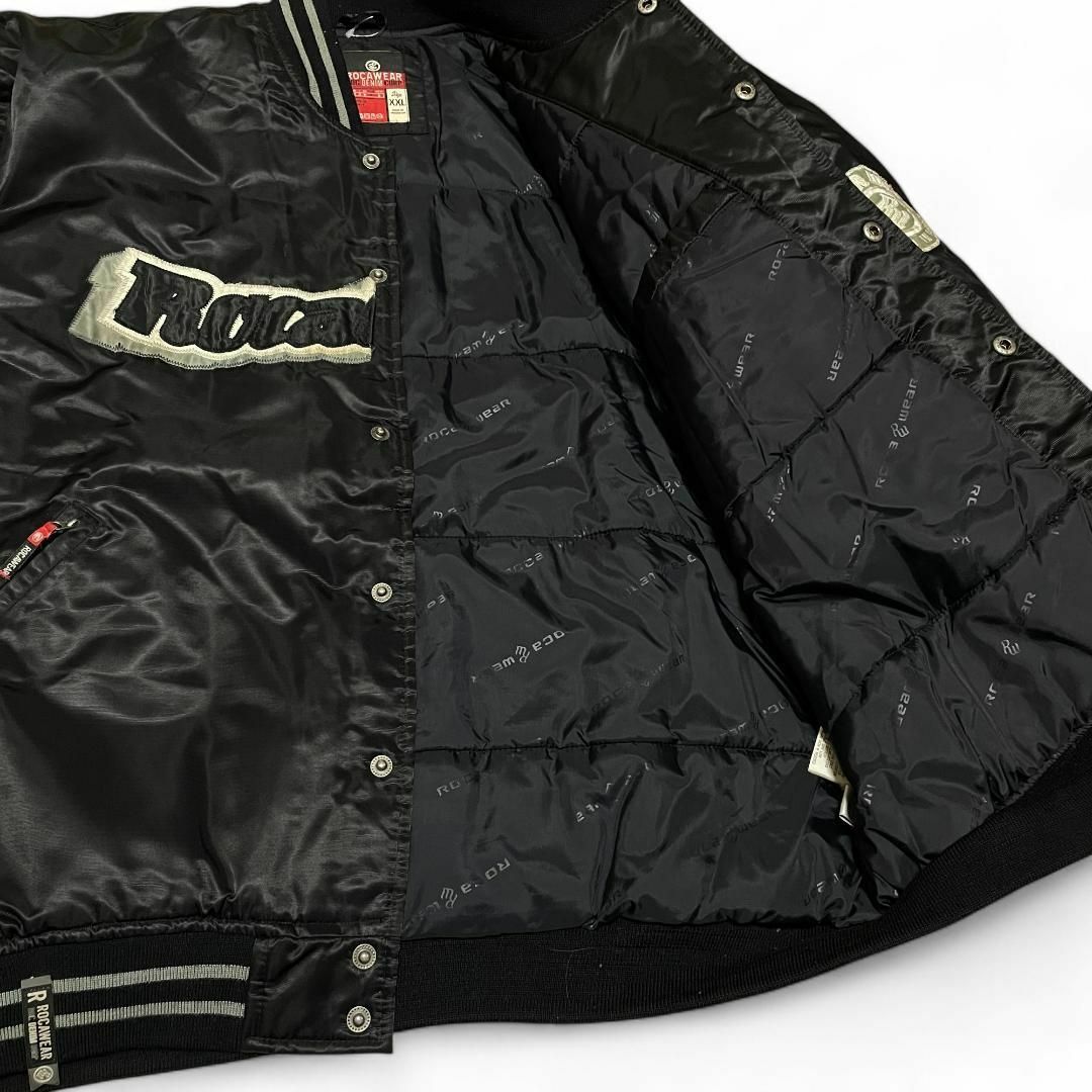 Rocawear - ロカウェアナイロンスタジャン黒ブラックワッペンb系 Rocawear - ロカウェアナイロンスタジャン黒ブラックワッペンb系