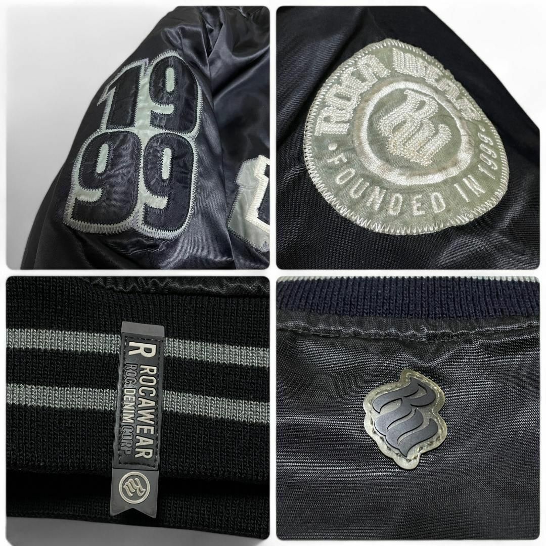 Rocawear - ロカウェアナイロンスタジャン黒ブラックワッペンb系 Rocawear - ロカウェアナイロンスタジャン黒ブラックワッペンb系