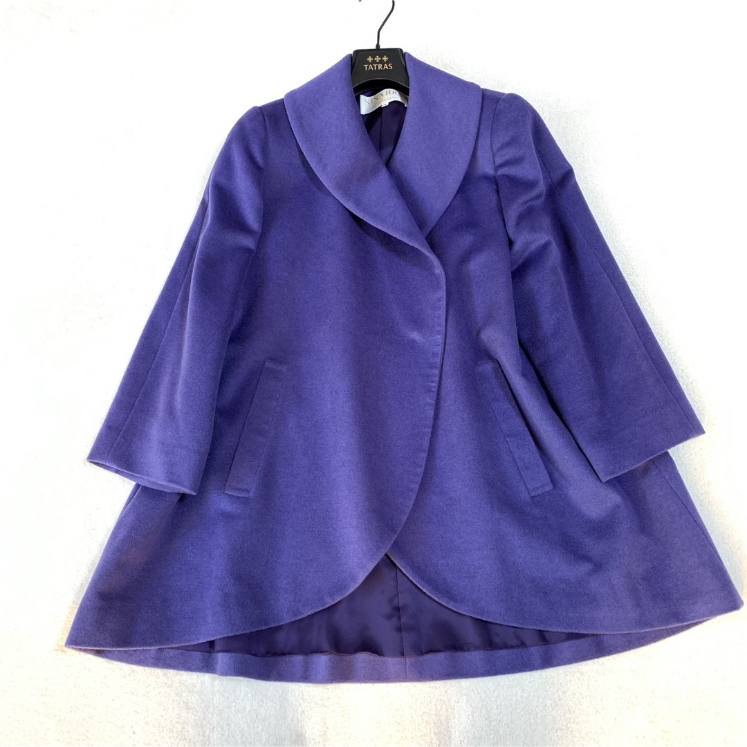 極美品✨高級 ニナリッチ 女優襟 カシミヤアンゴラ混 コート 極美品✨高級 ニナリッチ 女優襟 カシミヤアンゴラ混 コート