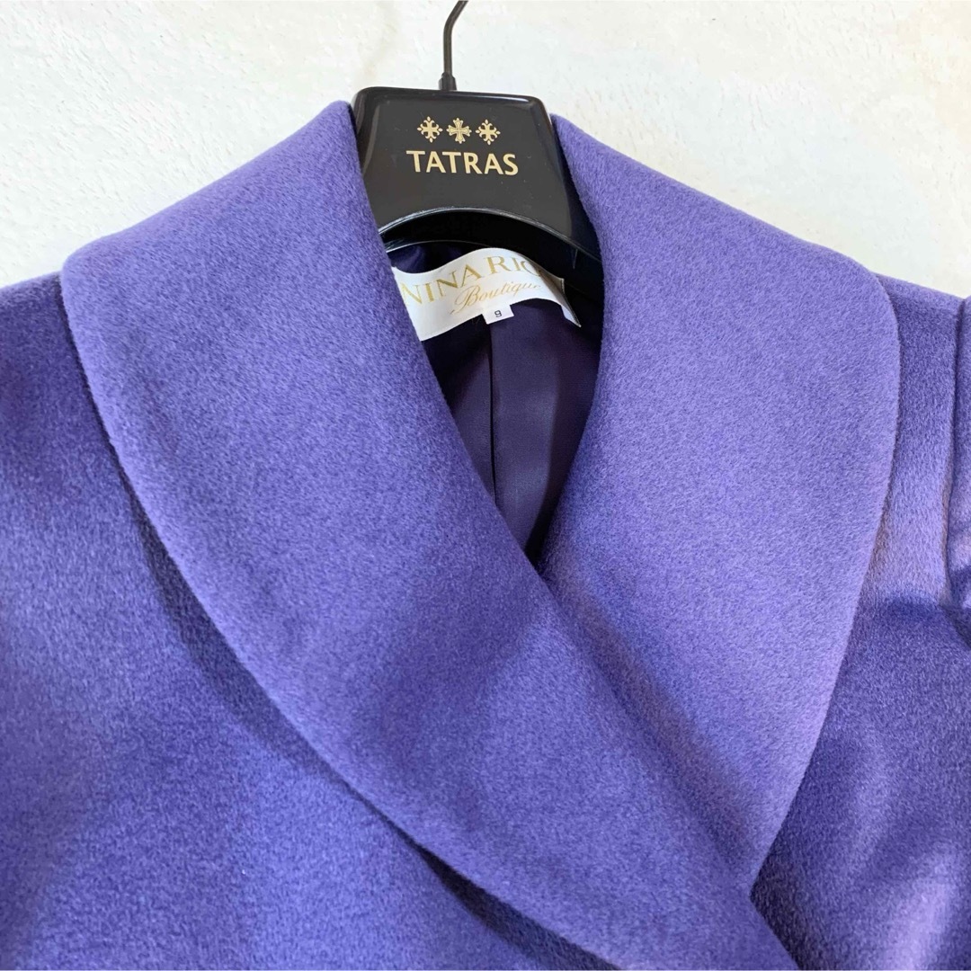 極美品✨高級 ニナリッチ 女優襟 カシミヤアンゴラ混 コート 極美品✨高級 ニナリッチ 女優襟 カシミヤアンゴラ混 コート