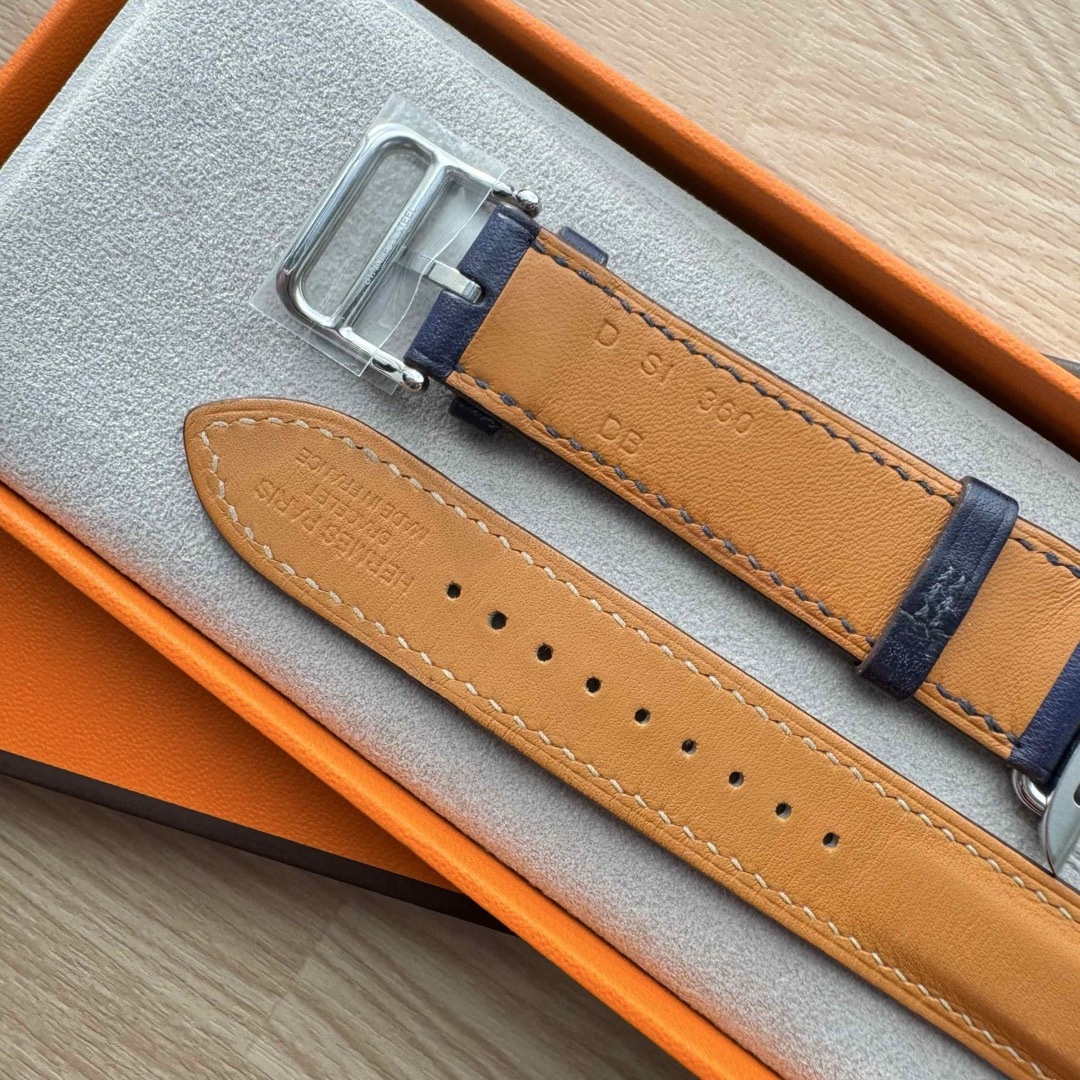 Apple - 2111 Apple Watch エルメス ブルー ロープ柄 二重 Apple - 2111 Apple Watch エルメス ブルー ロープ柄 二重