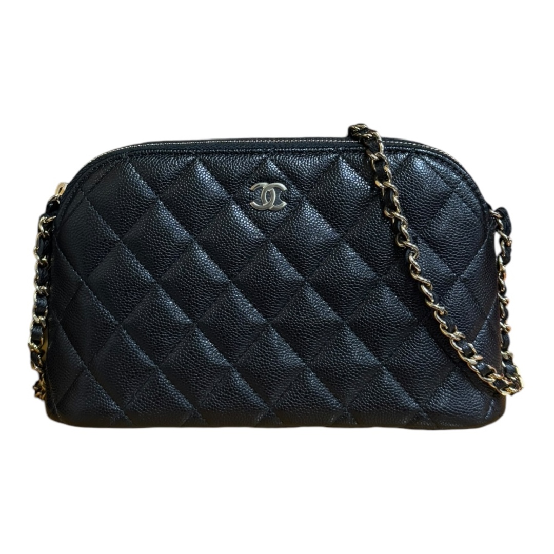 CHANEL - シャネル マトラッセ ショルダーバッグ キャビアスキン AP4016 ブラック レディース CHANEL  中古