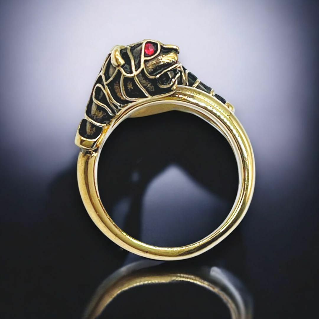 GUCCI - グッチ ダブル タイガーヘッド リング 23 レッドアイ GUCCI - グッチ ダブル タイガーヘッド リング 23 レッドアイ