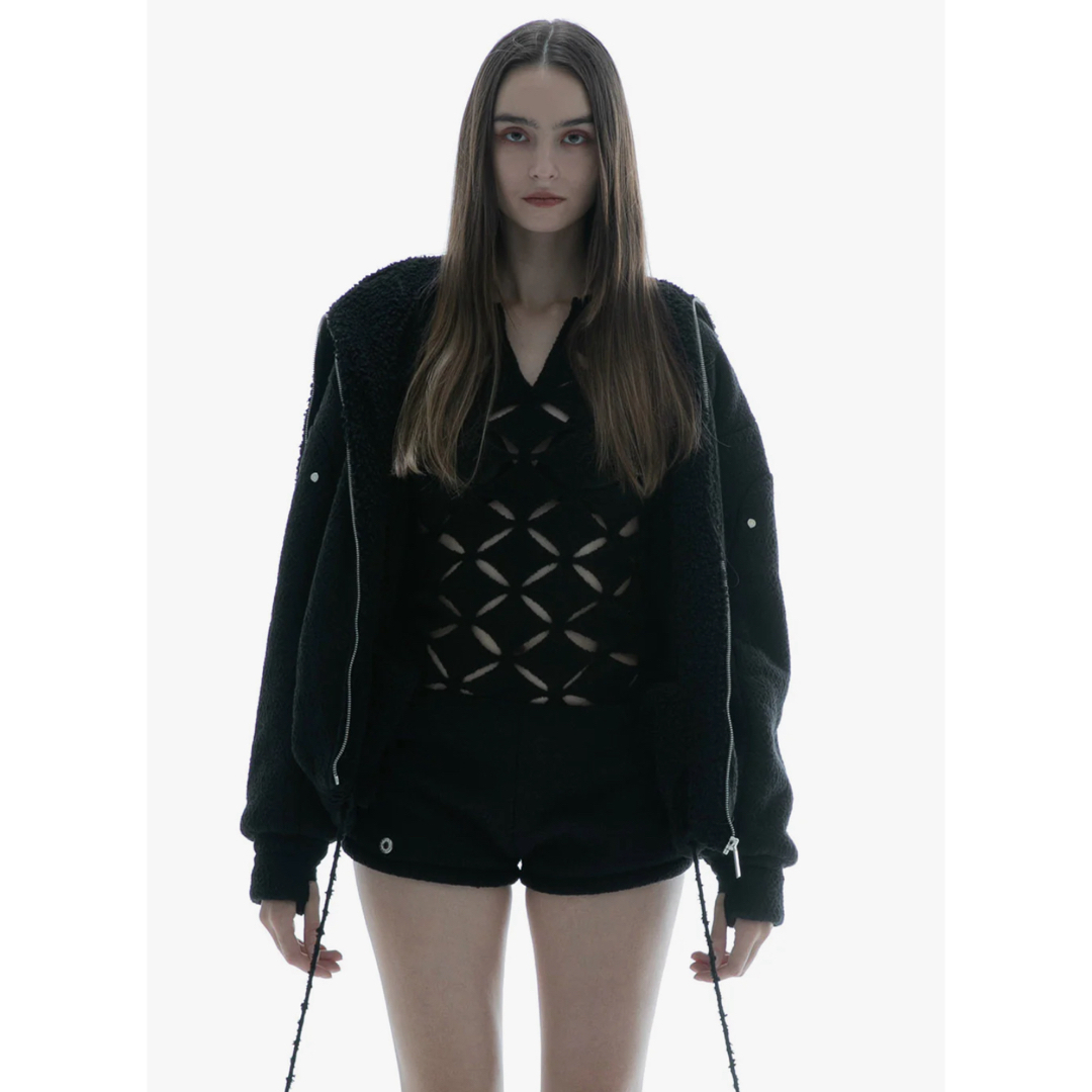 Sring asymmetry hoodie lace♡theredthread パーカー Sring asymmetry hoodie lace♡theredthread パーカー