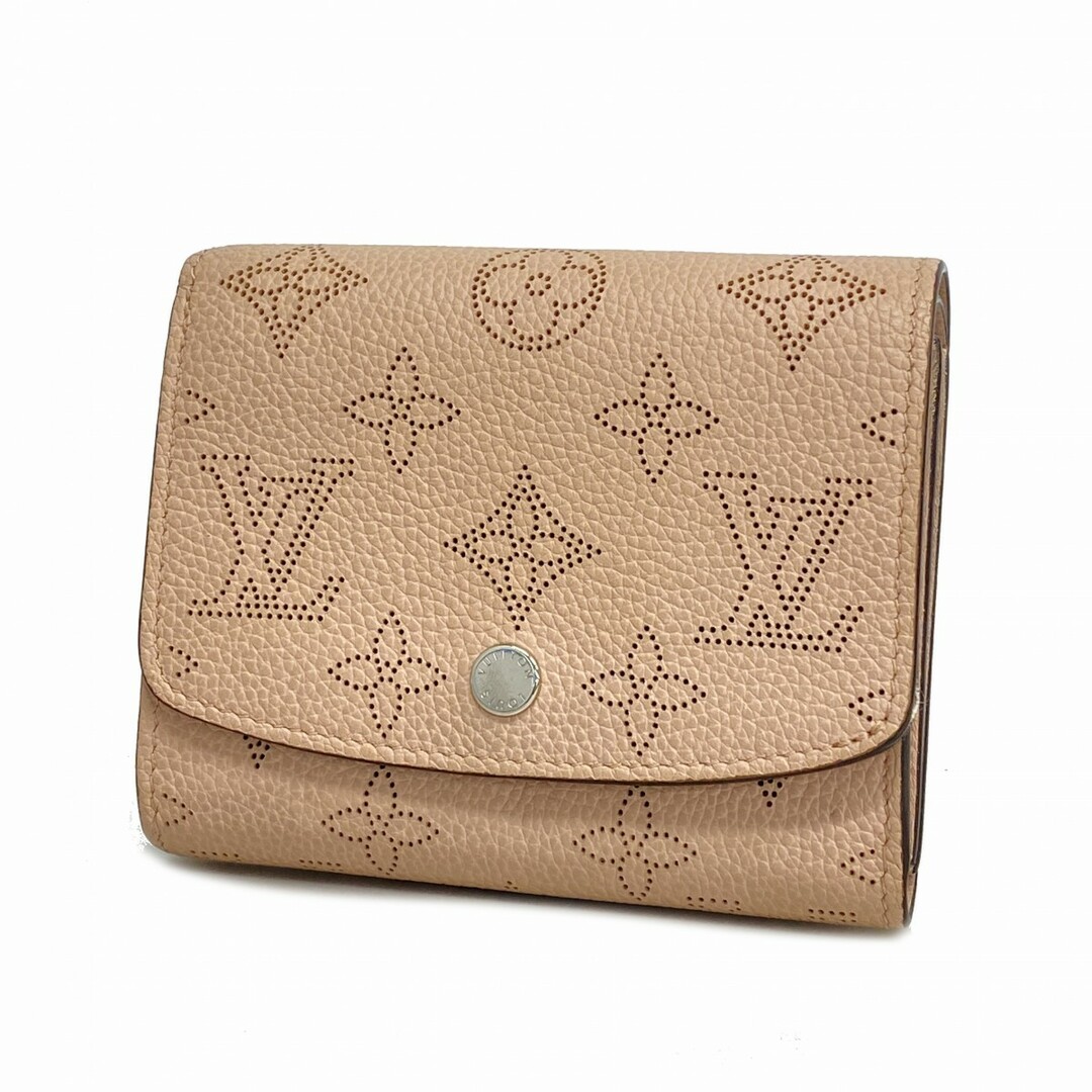 LOUIS VUITTON - 【4tc2804】ルイヴィトン 財布 マヒナ ポルトフォイユイリスコンパクト M82757 ローズジャスミン【中古】レディース